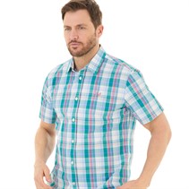 Crew Clothing Mens Short Sleeve Checked Shirt Multi