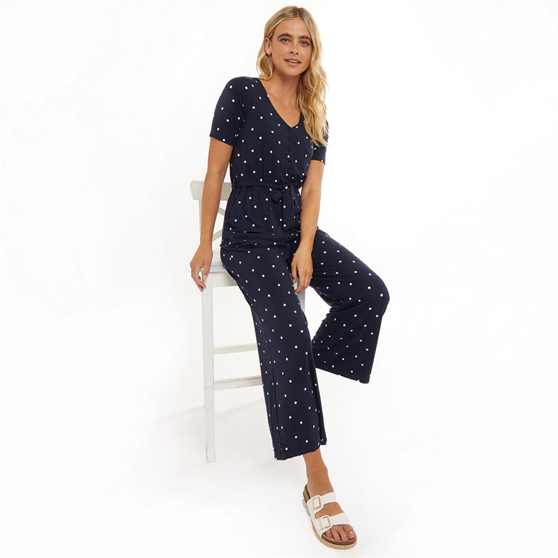 Crew Clothing Womens Selsey Jumpsuit Navy