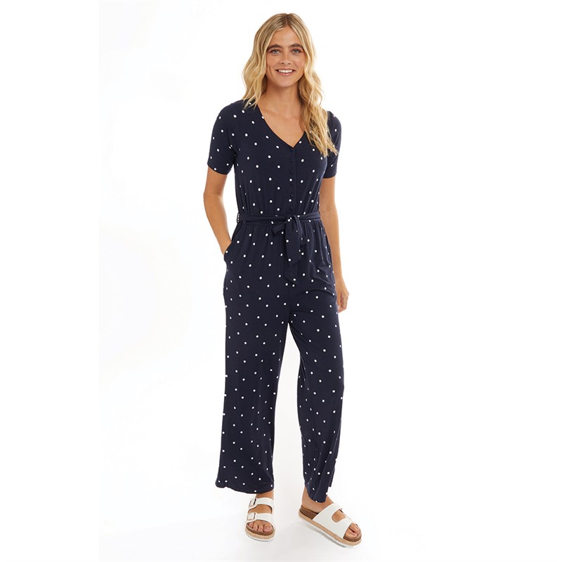 Crew Clothing Womens Selsey Jumpsuit Navy