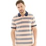 Crew Clothing Mens Oxford Stripe Polo Navy/Coral