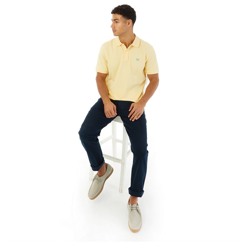 Crew Clothing Mens Melbury Solid Polo Lemon