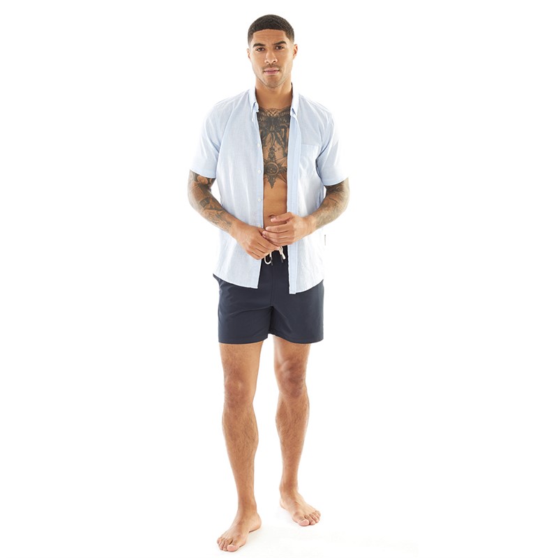 Crew Clothing Mens Solid Swim Shorts Navy