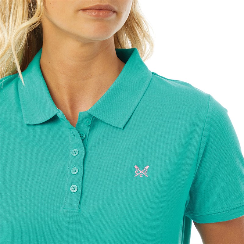 Crew Clothing Womens Exmouth Polo Aqua