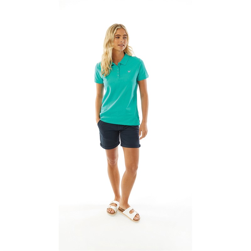 Crew Clothing Womens Exmouth Polo Aqua