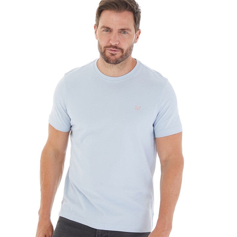 Crew Clothing Mens Round Neck T-Shirt Classic Blue