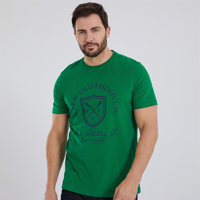 Crew Clothing Mens Crest Graphic T-Shirt Verdant Green