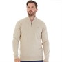 Crew Clothing Mens 1/2 Zip Neck Fine Jumper Feather Grey Marl