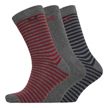 Crew Clothing Mens Three Pack Bamboo Socks Navy/Red/Blue