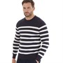 Crew Clothing Mens Classic Stripe Jumper Navy White