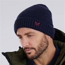 Crew Clothing Mens Beanie Navy