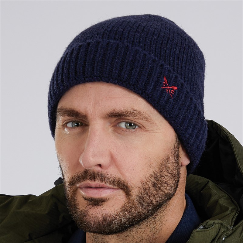 Crew Clothing Mens Beanie Navy