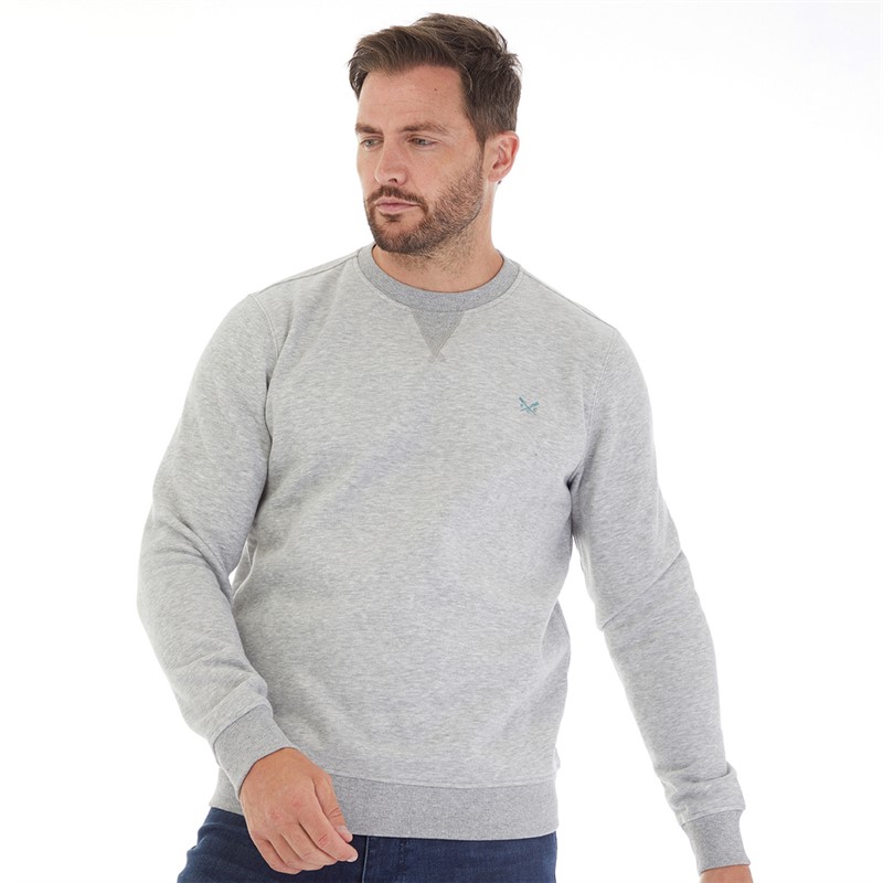 Buy Crew Clothing Mens Crew Neck Sweatshirt Grey Marl