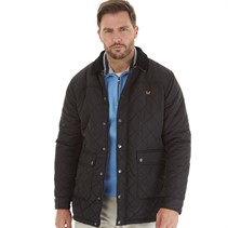 Crew Clothing Mens Cord Quilted Jacket Black