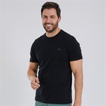 Crew Clothing Mens Round Neck T-Shirt Black