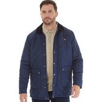 Crew Clothing Mens Cord Quilted Jacket Navy