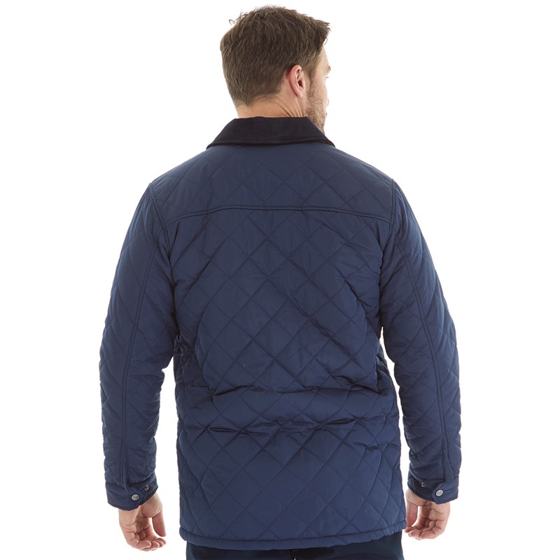 Crew Clothing Mens Cord Quilted Jacket Navy