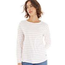 Crew Clothing Womens Breton Long Sleeve T-Shirt Wild Rose White