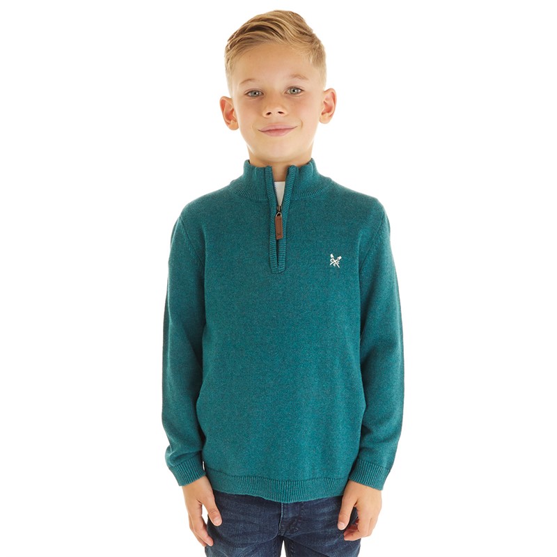 Crew Clothing Boys Classic Half Zip Jumper Jewel Marl