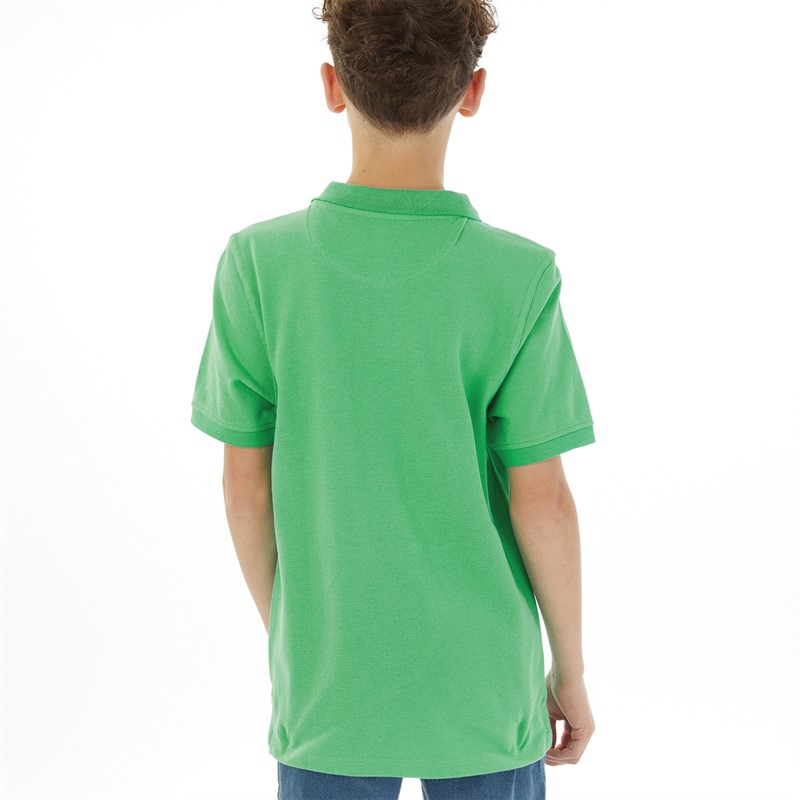 Crew Clothing Boys Classic Pique Polo Green