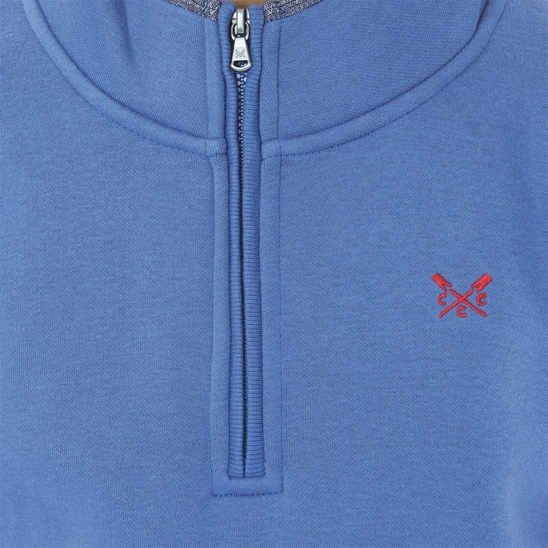 Crew Clothing Boys Half Zip Sweatshirt Costal Fjord