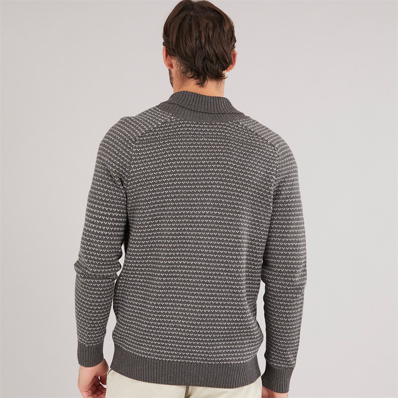 Crew Clothing Mens Shawl Neck Cardigan Charcoal Marl/Grey Marl