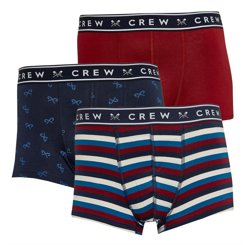 Crew Clothing Mens Three Pack Boxers Blye Candycane