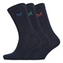 Crew Clothing Mens Three Pack Bamboo Socks Navy Solid