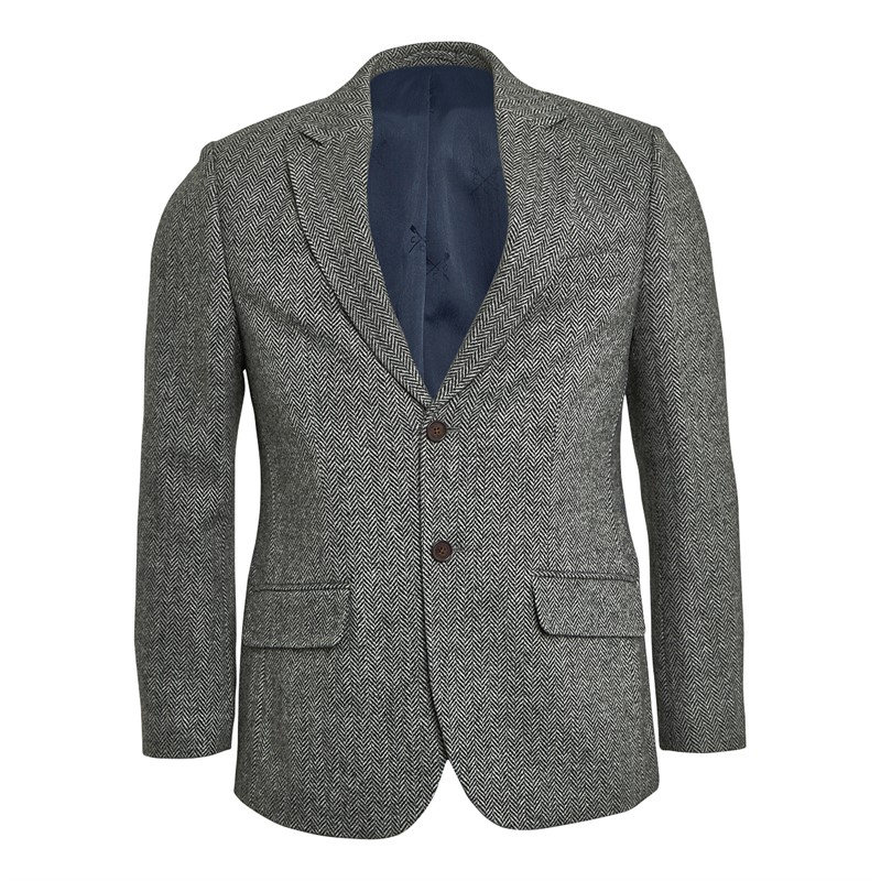 Crew Clothing Mens Wool Blend Blazer Dark Grey