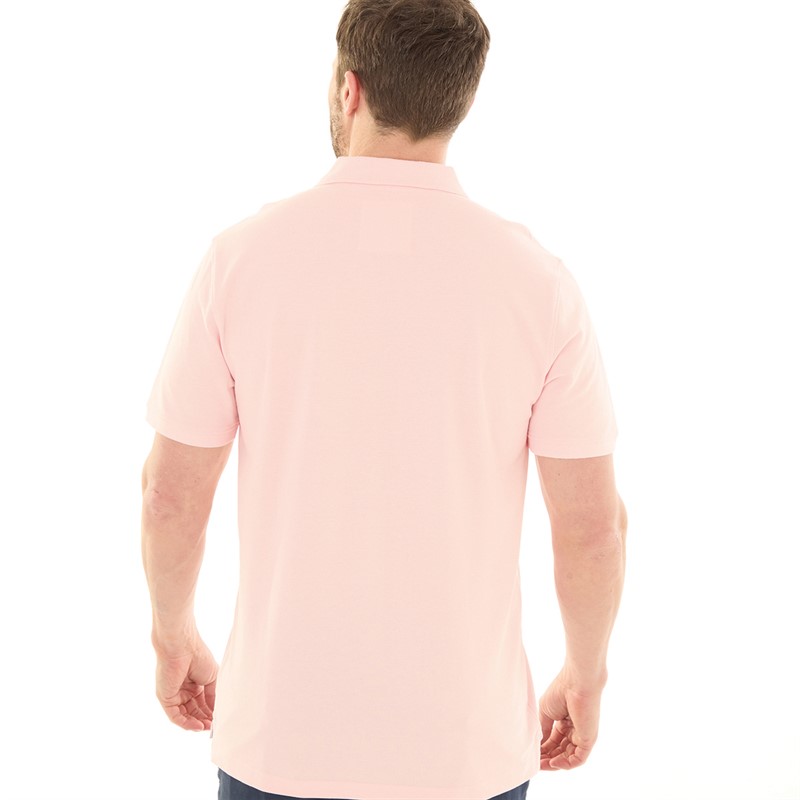 Crew Clothing Mens Melbury Solid Polo Pink/White