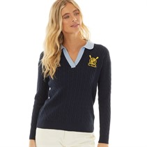 Crew Clothing Womens Cable Rugby Jumper Heritage Navy