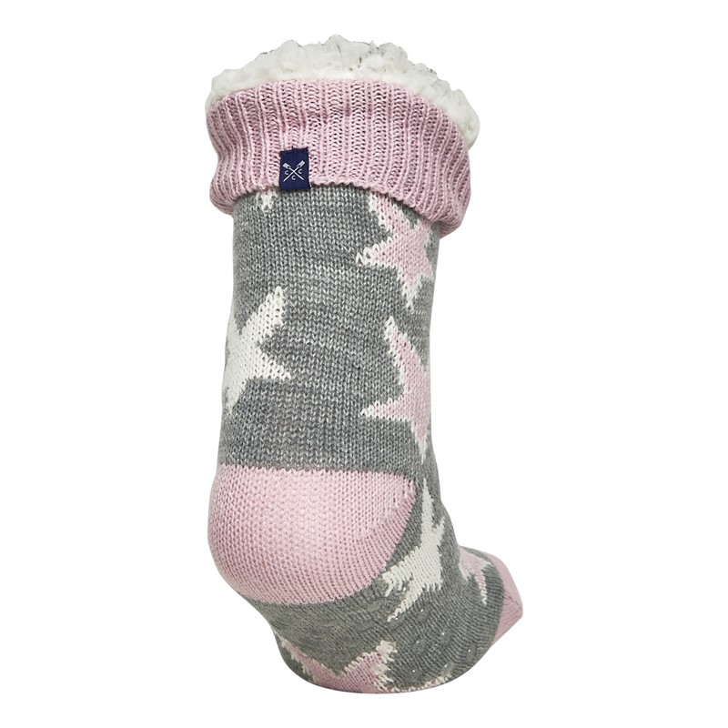 Crew Clothing Womens Cosy Socks Pink/Grey Marl