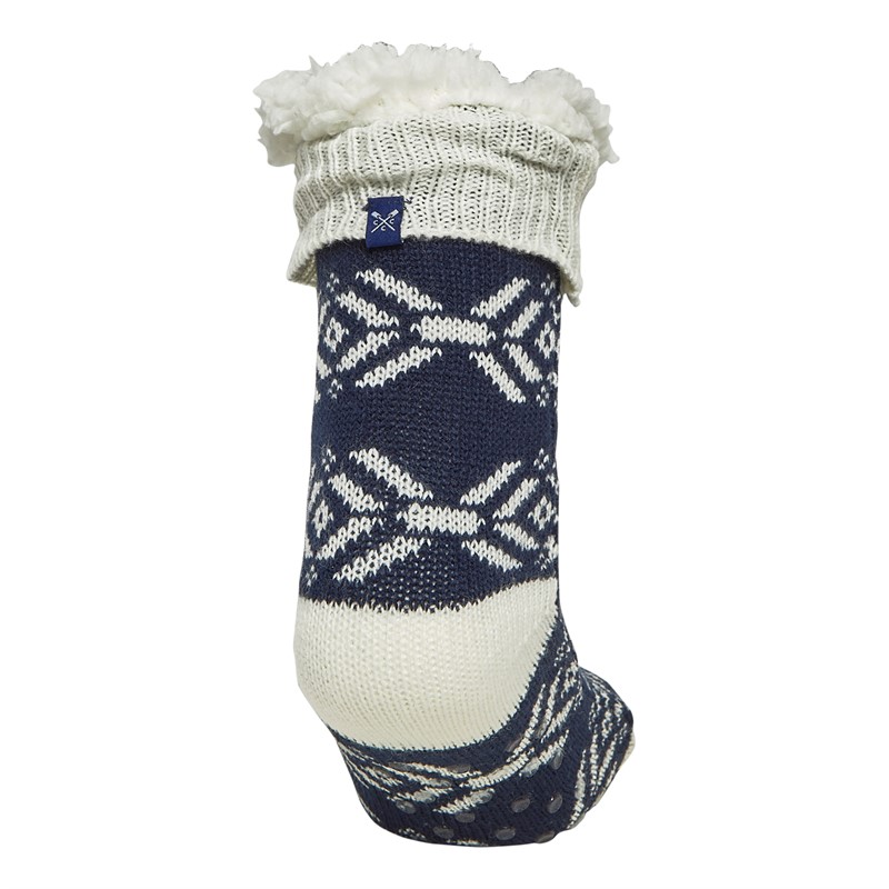 Crew Clothing Womens Cosy Socks Navy/White