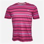 Crew Clothing Mens Stripe T-Shirt White/Dark Blue/Pink Lady