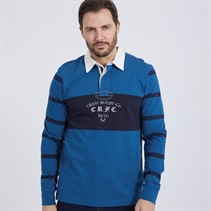 Crew Clothing Mens Cut And Sew Rugby Shirt Dark Blue/Navy