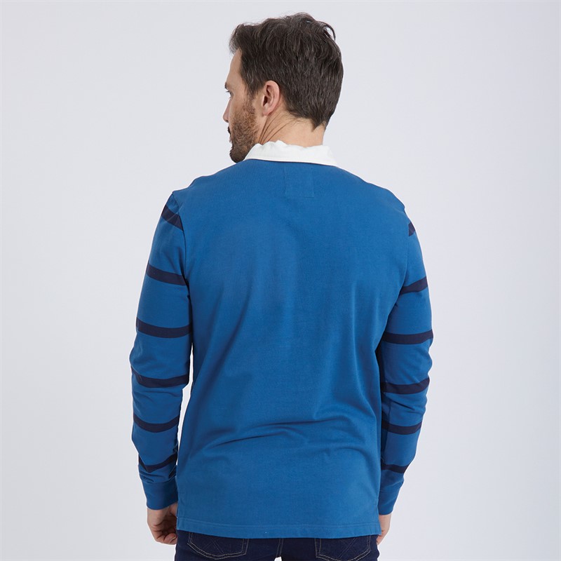 Crew Clothing Mens Cut And Sew Rugby Shirt Dark Blue/Navy
