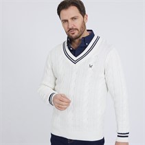 Crew Clothing Mens Cricket Jumper White