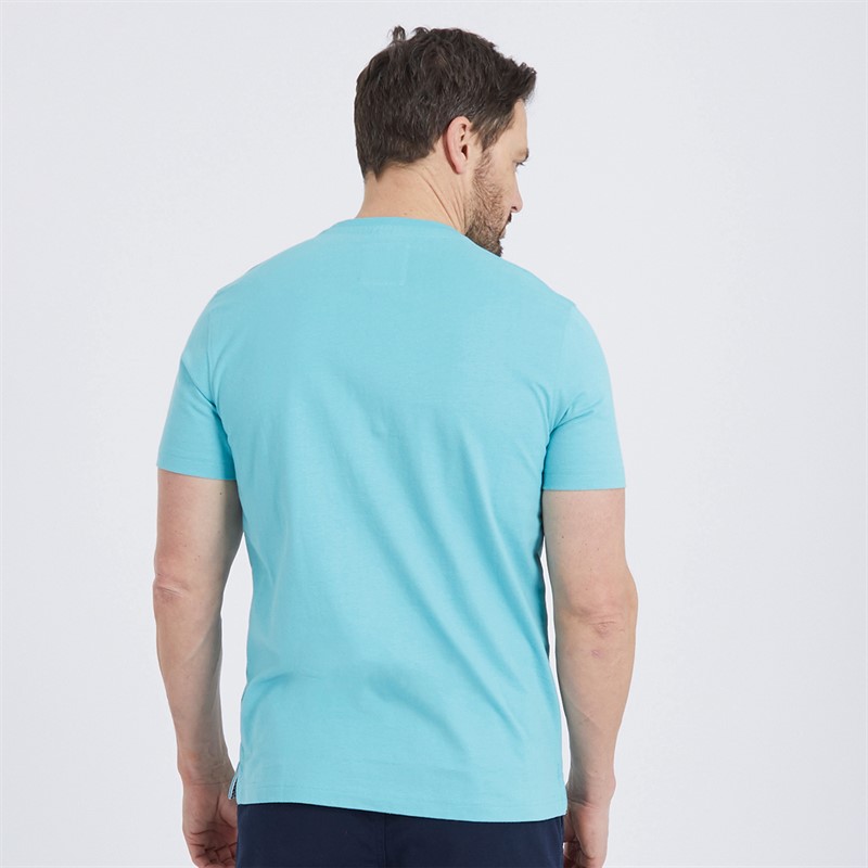 Crew Clothing Mens Round Neck T-Shirt Aquarelle