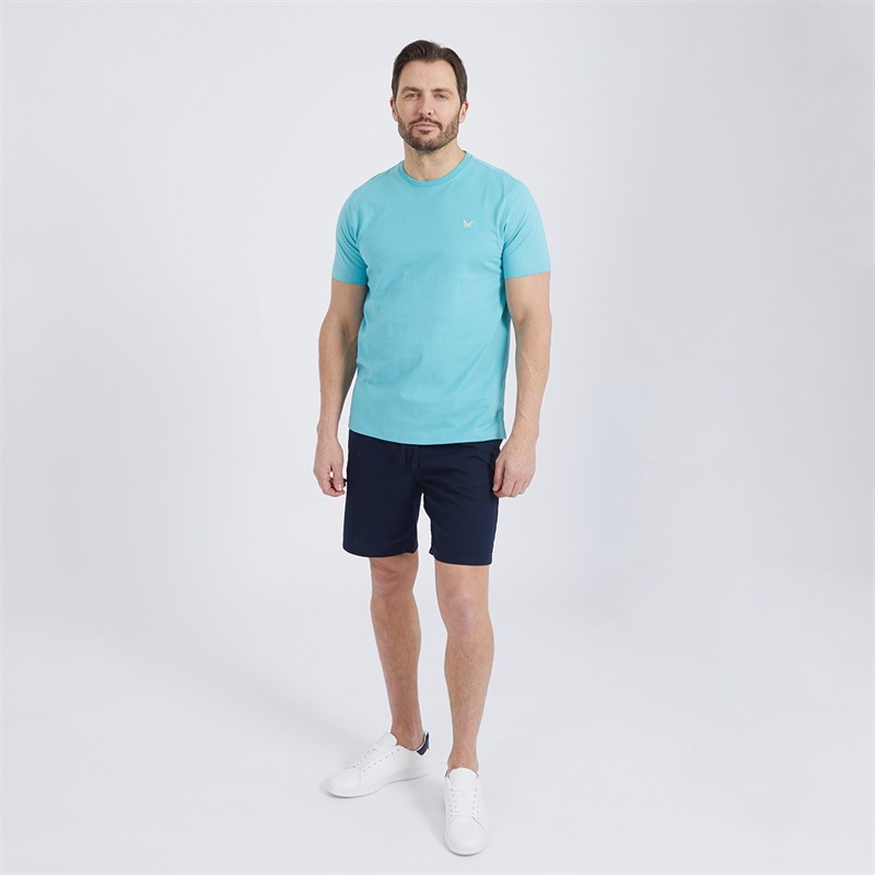 Crew Clothing Mens Round Neck T-Shirt Aquarelle