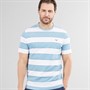 Crew Clothing Mens Oxford Pique T-Shirt Mosaic Blue White