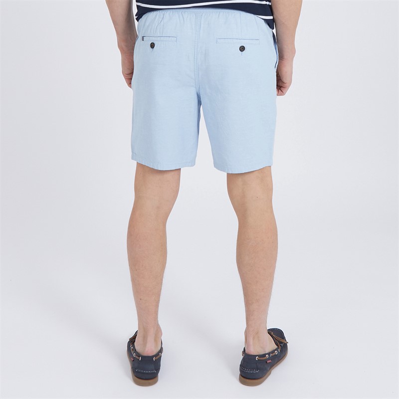 Crew Clothing Mens Shorts Powder Blue/White