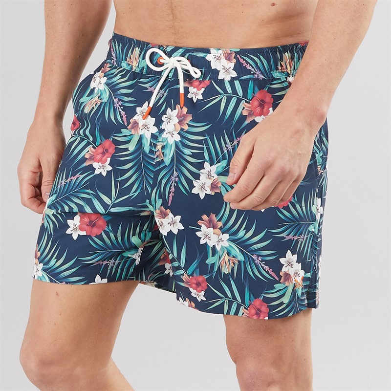 Crew Clothing Mens Tropical Swim Shorts Navy Multi - Size L