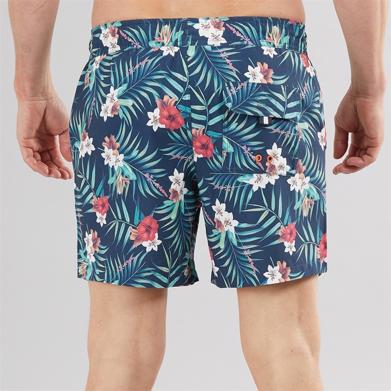 Crew Clothing Mens Tropical Swim Shorts Navy Multi