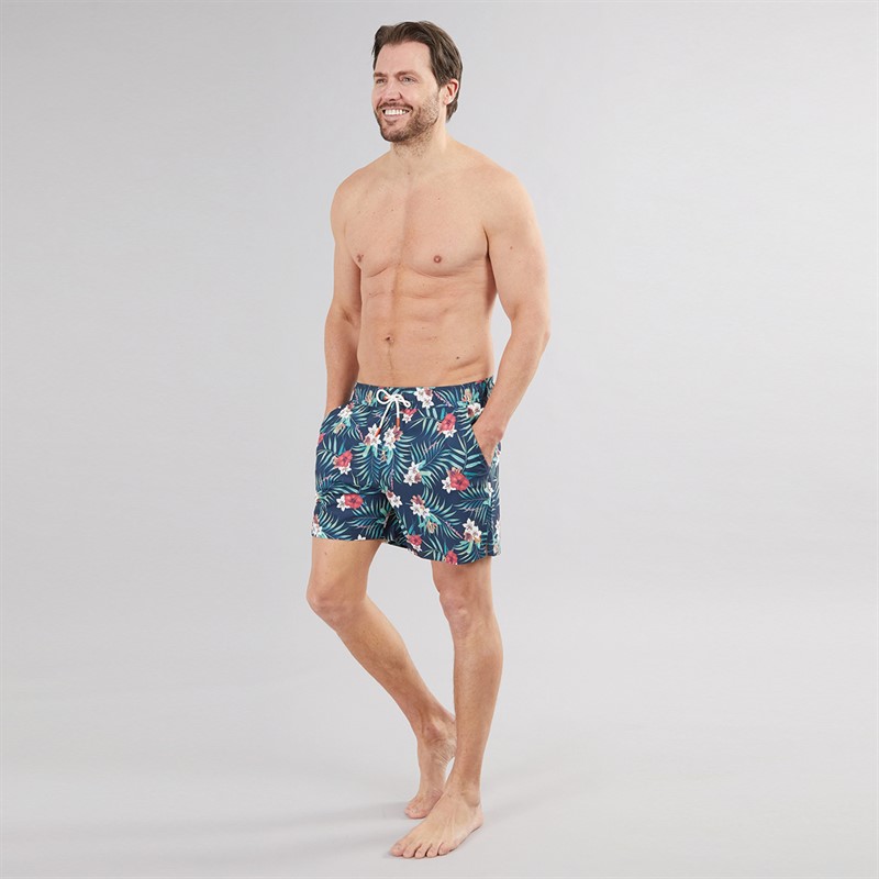 Crew Clothing Mens Tropical Swim Shorts Navy Multi