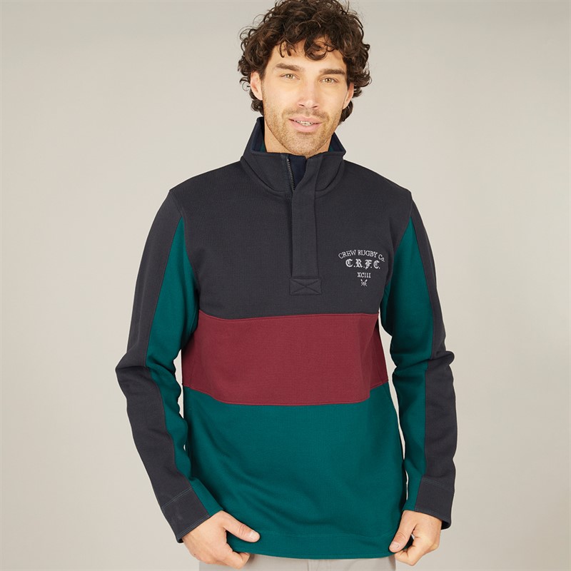 Crew Clothing Mens Interest Padstow Sweatshirt Darknavy/Altanicdeep - Size S