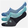 Crew Clothing Womens Floral Stripe Trainer Socks Aquarelle/Cornflower Blue/Heritage Navy