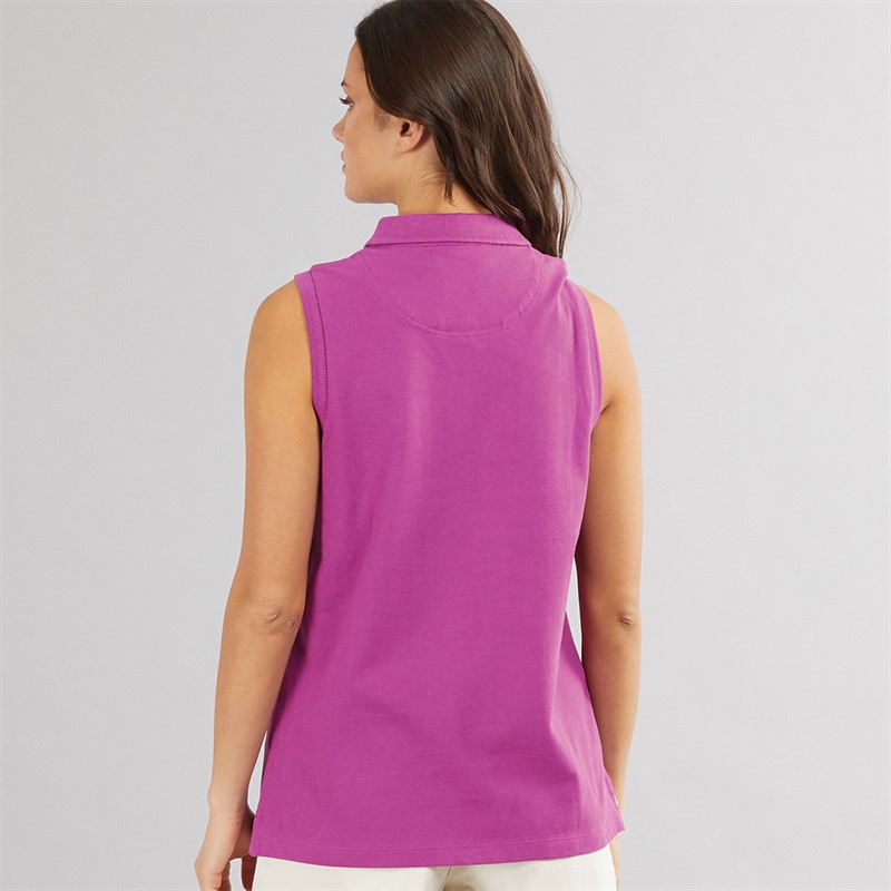 Crew Clothing Womens Sleeveless Polo Deep Orchid