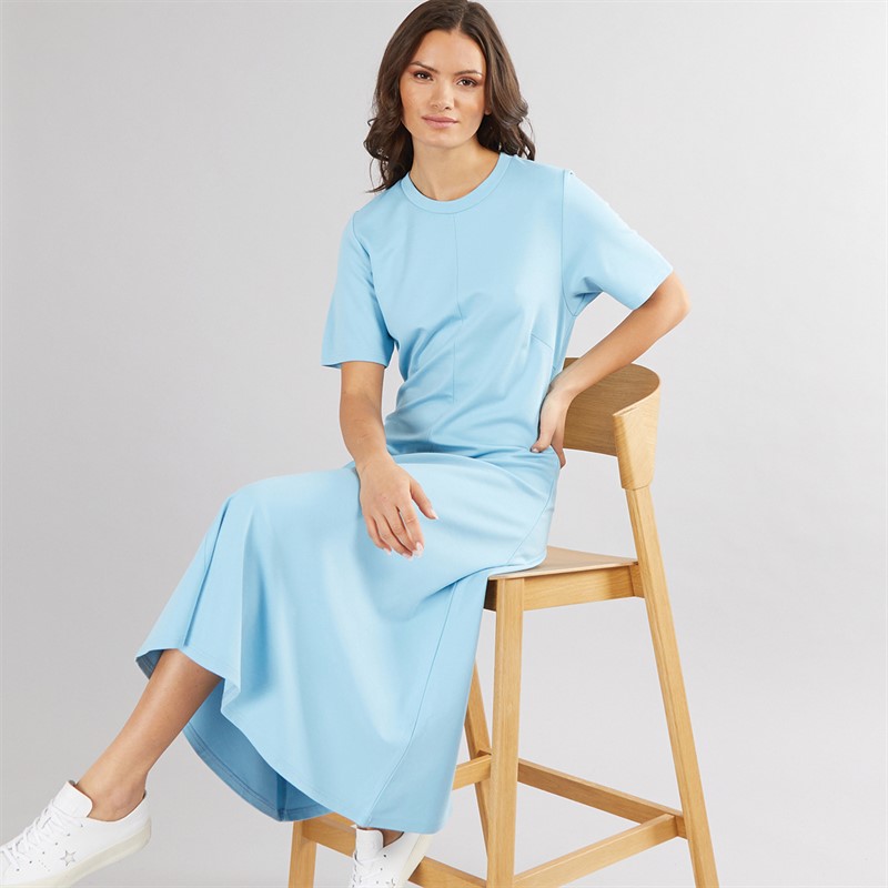 Crew Clothing Womens Ponte Jersey T-Shirt Dress Airblue - Size 10