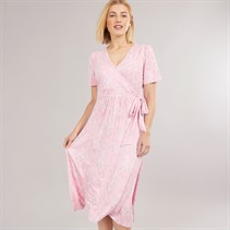 Crew Clothing Womens Jersey Wrap Dress Pink Lady
