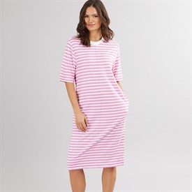 【CREW CLOTHING】Ada Ponte Dress in Navy and Pink Women's Ada Ponte Dress in Navy and Pink from Crew Clothing