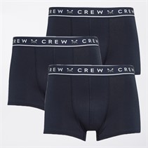 Crew Clothing Mens Three Pack Boxers Navy